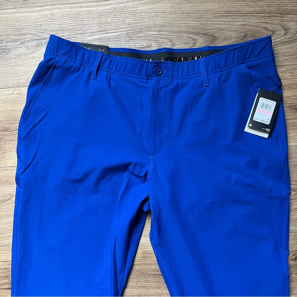 Under Armour Drive Tapered Pants Men's 40 X 30 Blue Mirage Golf Stretch NWT - Picture 2 of 12